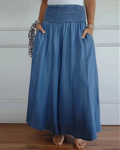 AtelierdeRocheParis™ - Pantalon large taille haute ultra confortable
