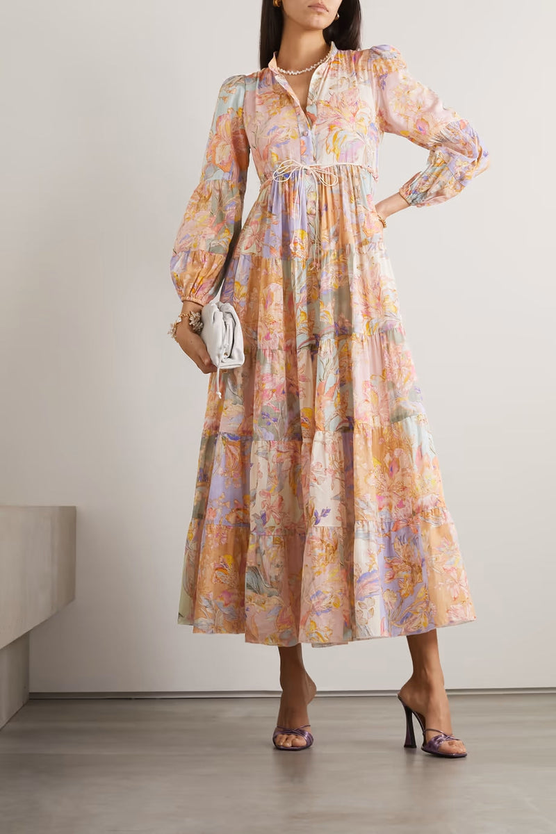 ANNA – Femme Robe Fleurie Fluide & Colorée pour l’Été