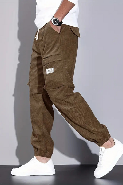 Bronny | Pantalon cargo jogger en velours pour Hommes | Cargo