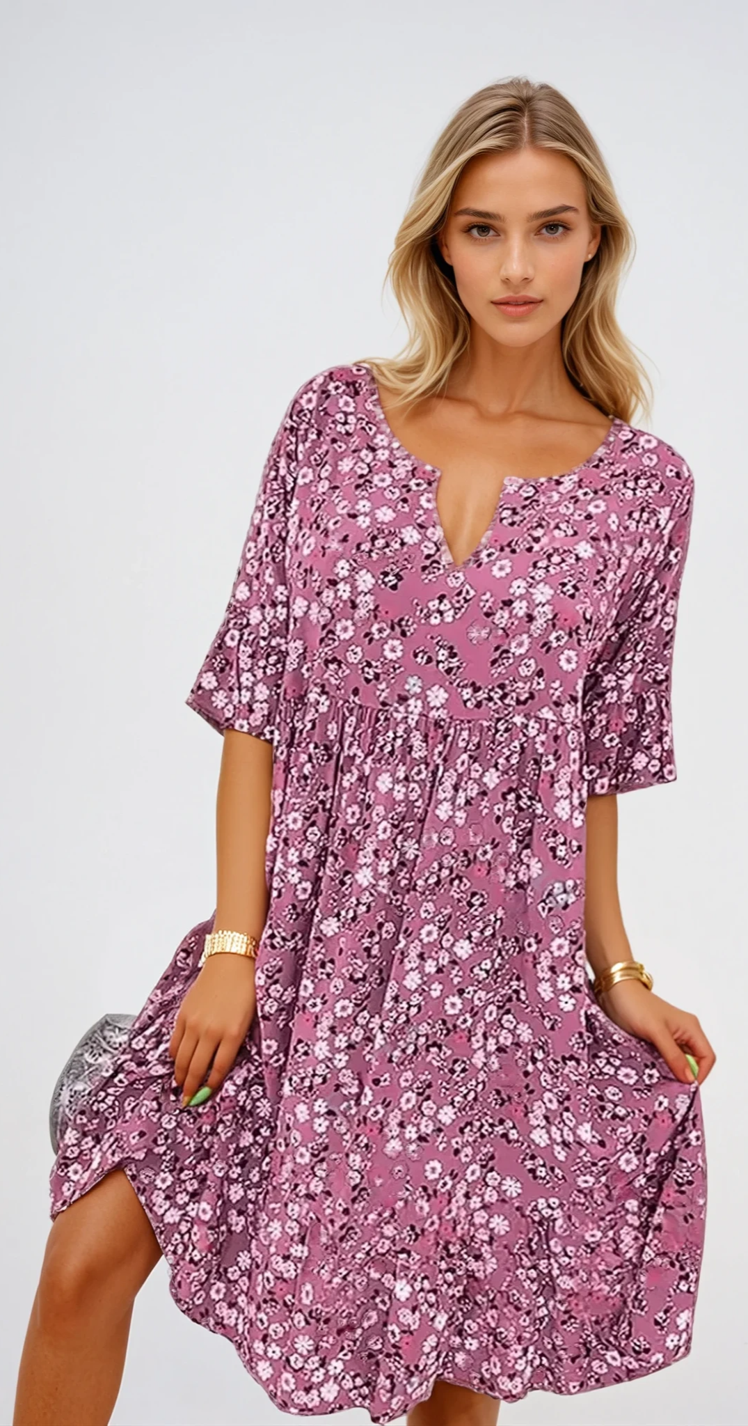 Renée - Chemise à manches longues, avec plumeau et talon d'épaule