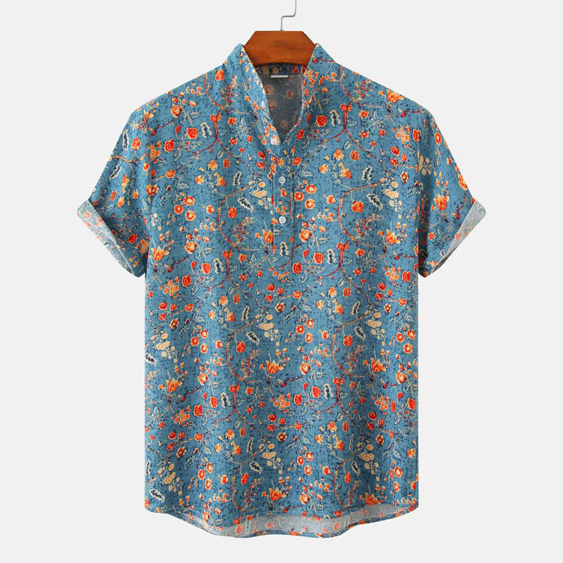 Chemise Boutonnée à Manches Courtes pour Hommes