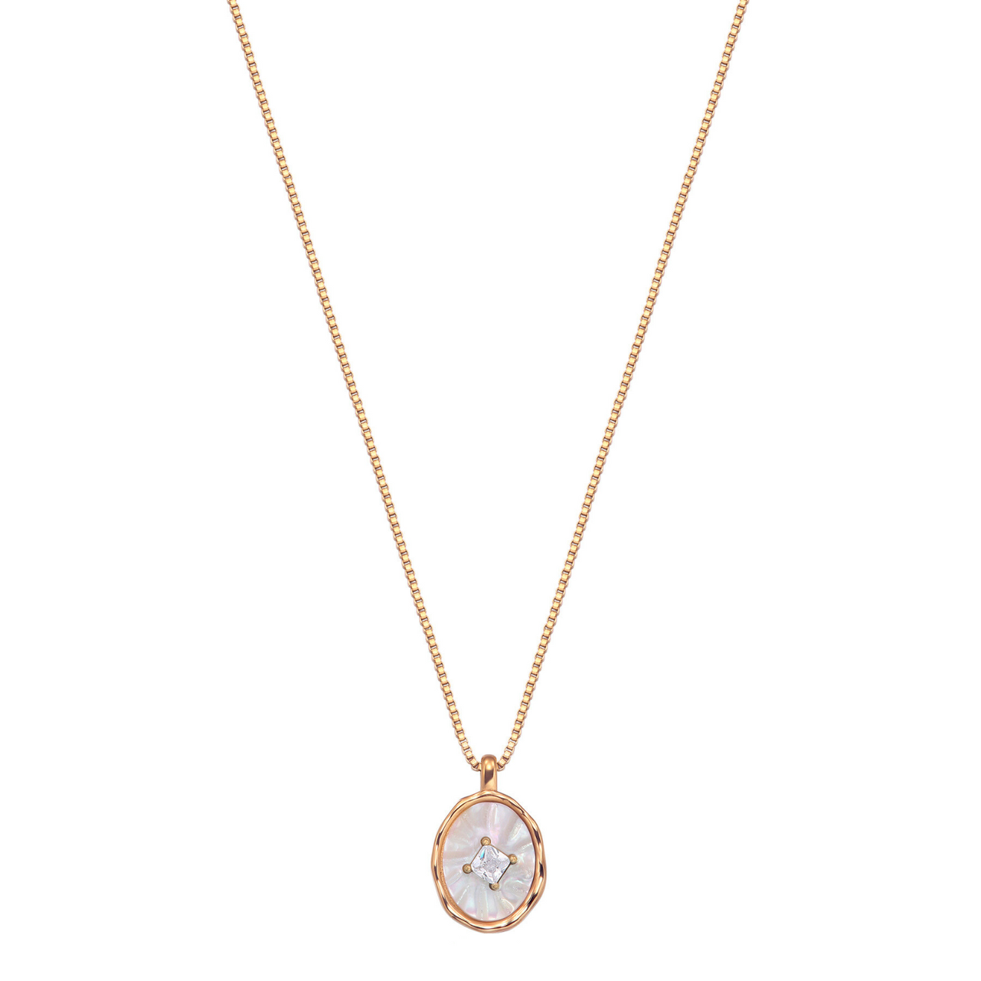AURORA – Collier Élégant en Acier Inoxydable Doré
