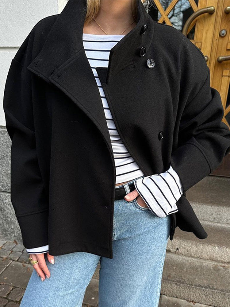 Veste Élégante Courte de Luxe avec Boutons Doubles