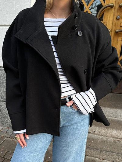 Veste Élégante Courte de Luxe avec Boutons Doubles