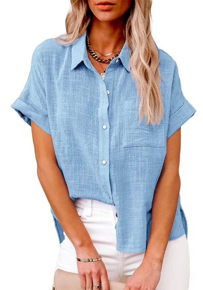 Anastasia | Chemise Manche Courte Pour Femme | Oversize