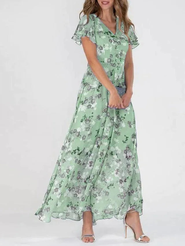 Jane | Robe fleurs Élégante pour femme | Midi