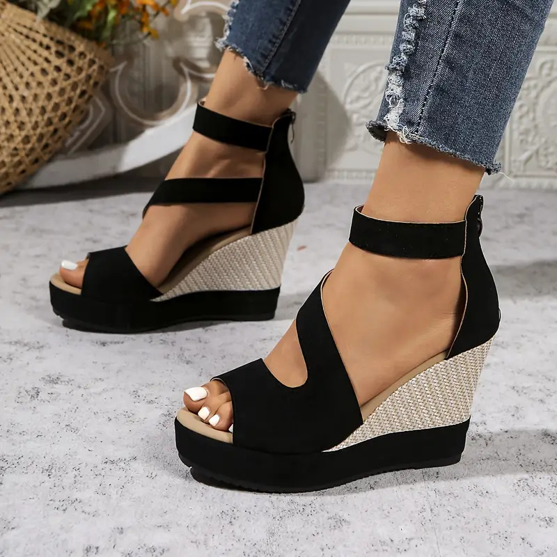 Atina | Sandales Compensées Style Espadrilles Pour Femmes | Orthopédique