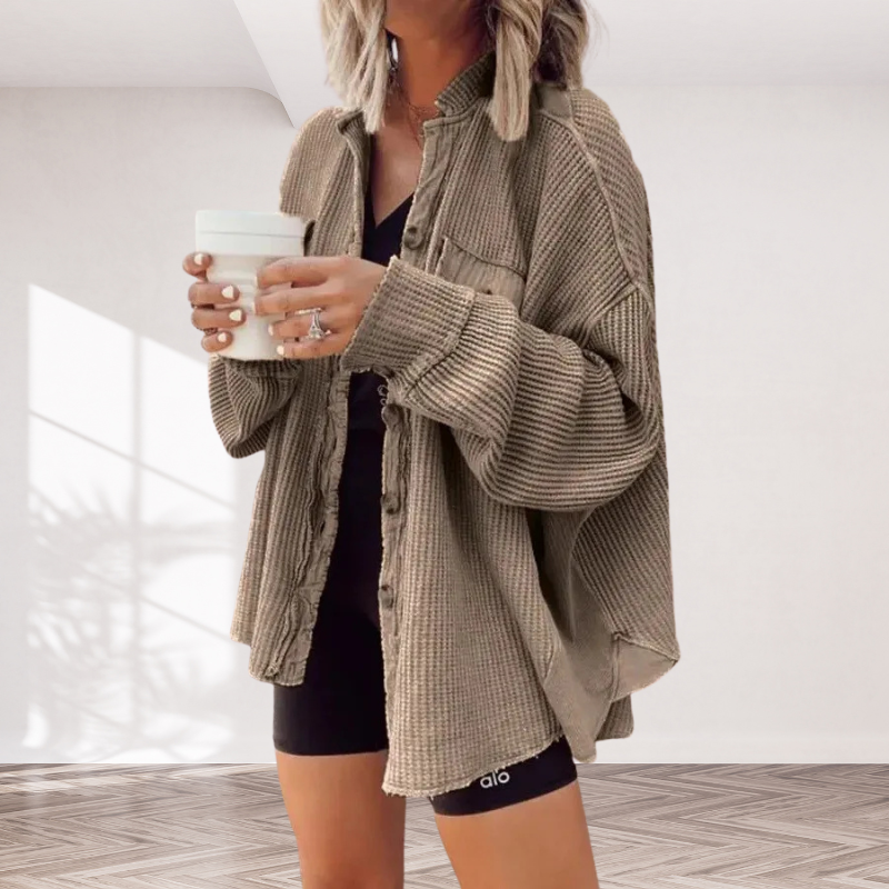 Nova Veste-chemise en maille gaufrée