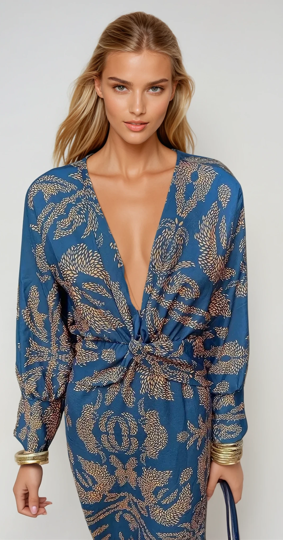 Éléa - Robe d'été chic col V pour femme