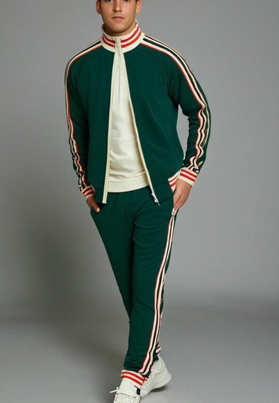 Kyrie | Ensemble De Survêtement Rayé Avec Pantalon De Sport Pour Hommes | Set