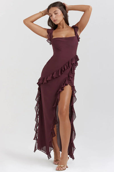 Robe élégante à fermeture éclair pour femmes | Maxi