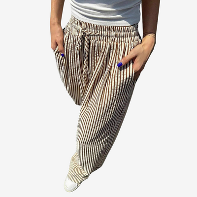Zara™ Pantalon Rayé Décontracté