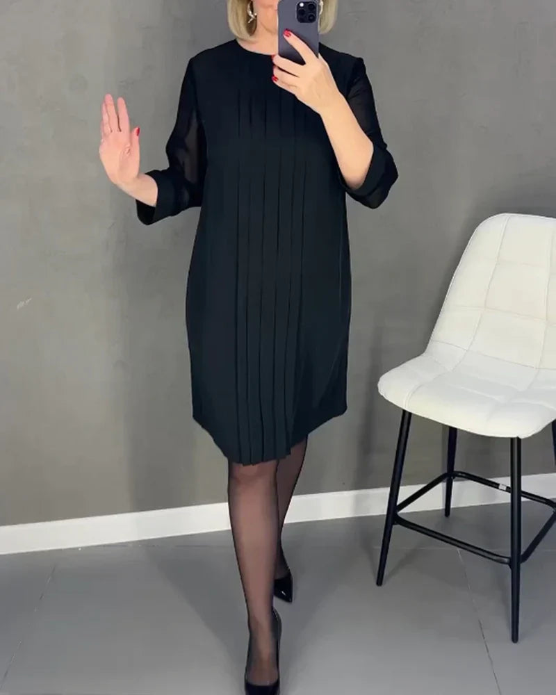 Robe plissée en maille
