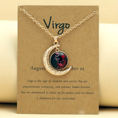 Collier Signe du Zodiaque avec Pendentif Lune