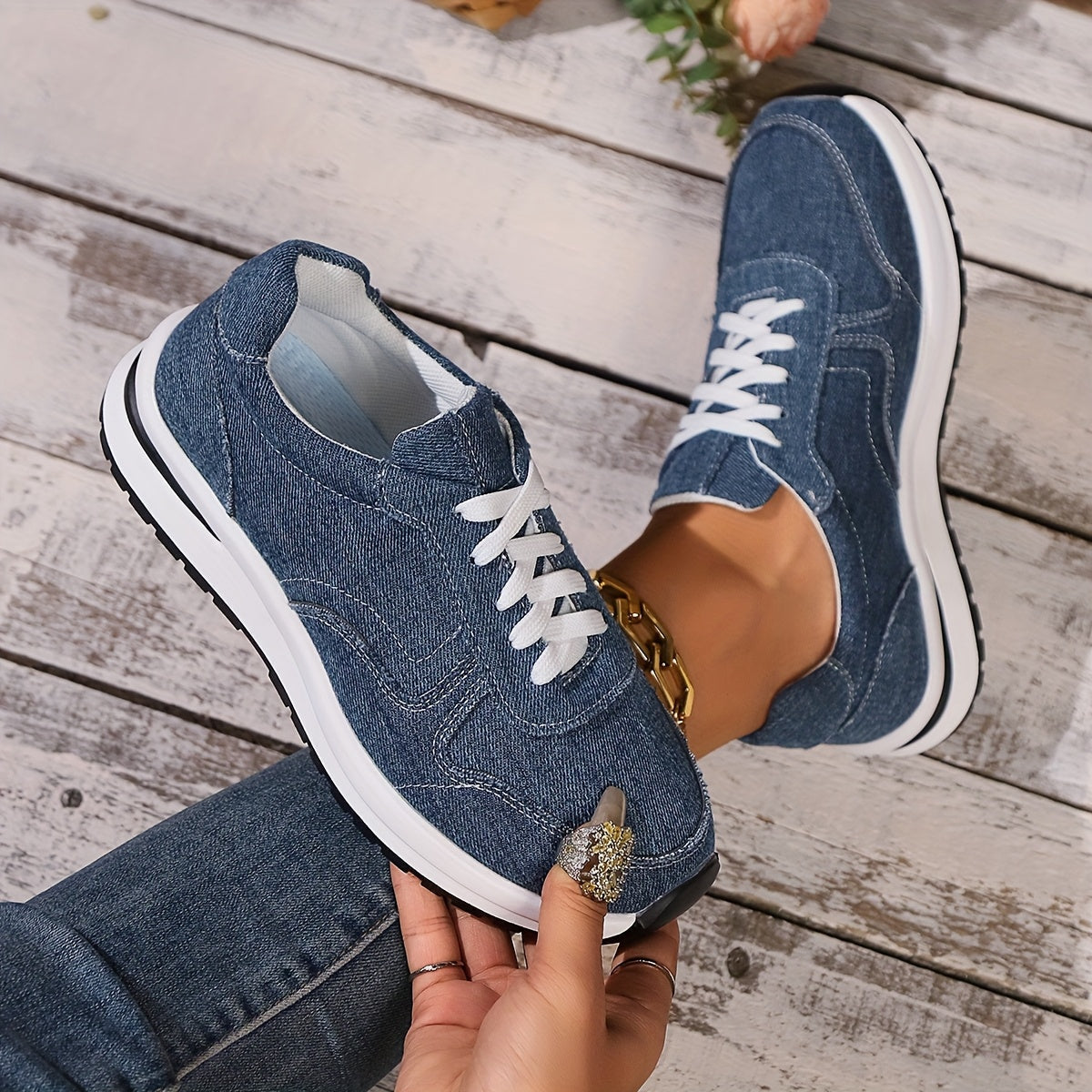 AtelierdeRocheParis™ - ComfortFit Denim Baskets Orthopédiques