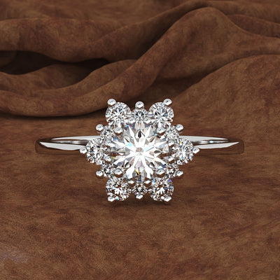 Bague bicolore exquise en argent 925
