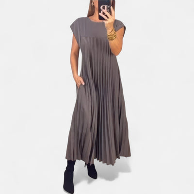 Edmonton Essence™ | Chic Pleated Dress + FREE Forever Bonded Bracelets