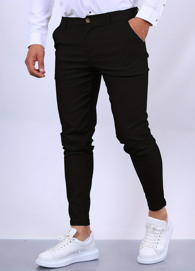Mekhi | Pantalon Casual Pour Homme | Noir