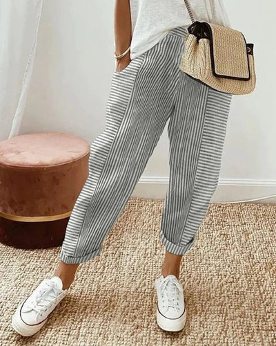 AMARA - PANTALON RAYÉ