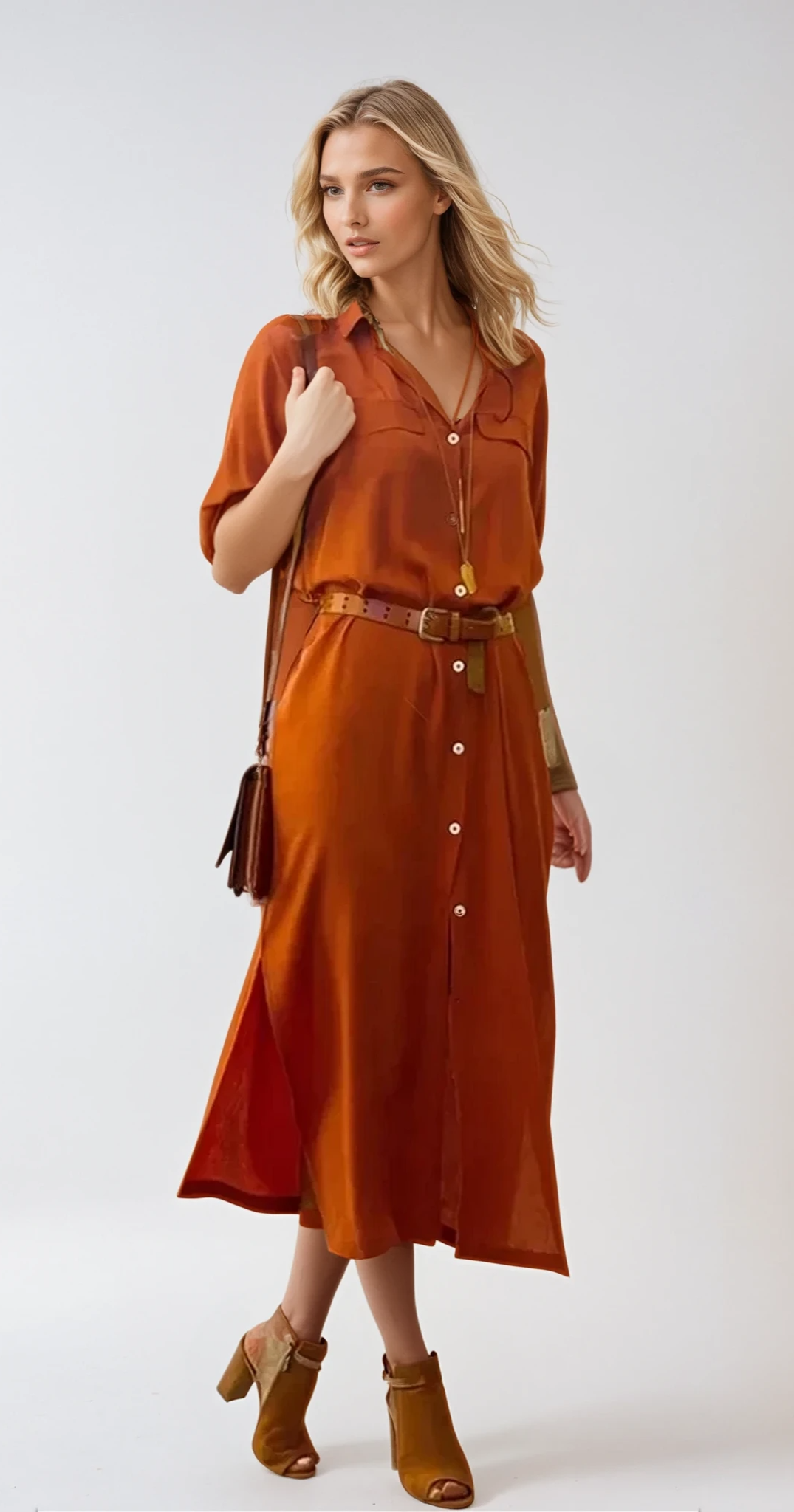 Margaux - Robe d'été élégante en lin avec décolleté en V