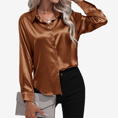 Alvira™ Chemise en Soie Élégante