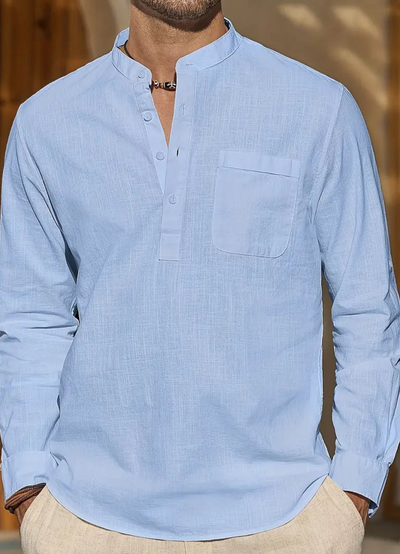 Hayden | Chemise Manche Longue Pour Hommes | Blanc