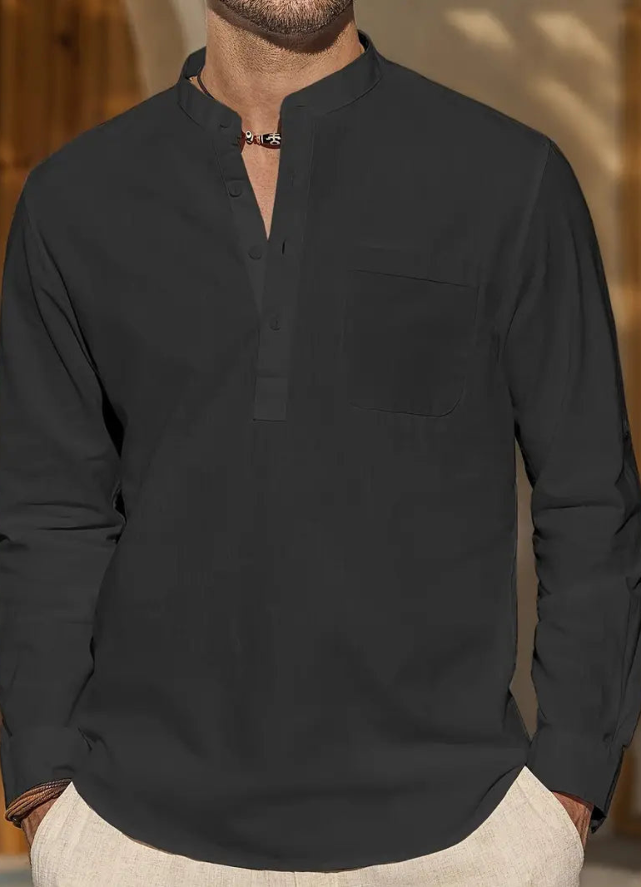 Hayden | Chemise Manche Longue Pour Hommes | Blanc