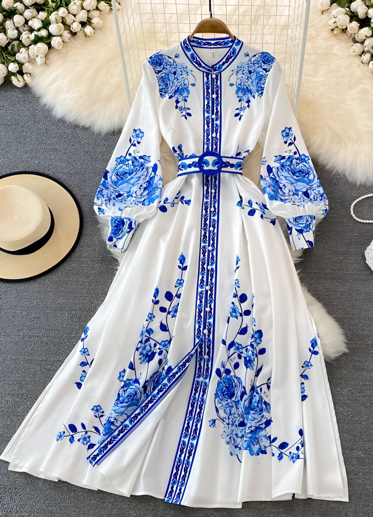 Cruz | Robe Fleurie Élégante Pour Femme | Maxi