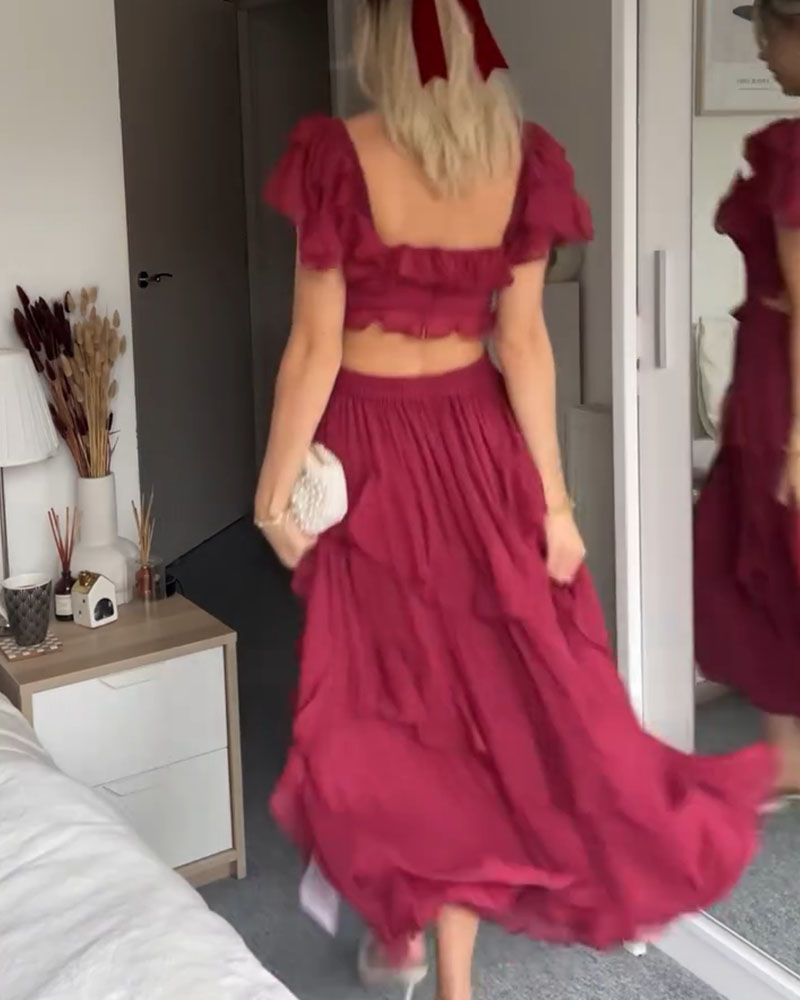 Quinlan - Robe Élégante Taille Haute avec Dentelle