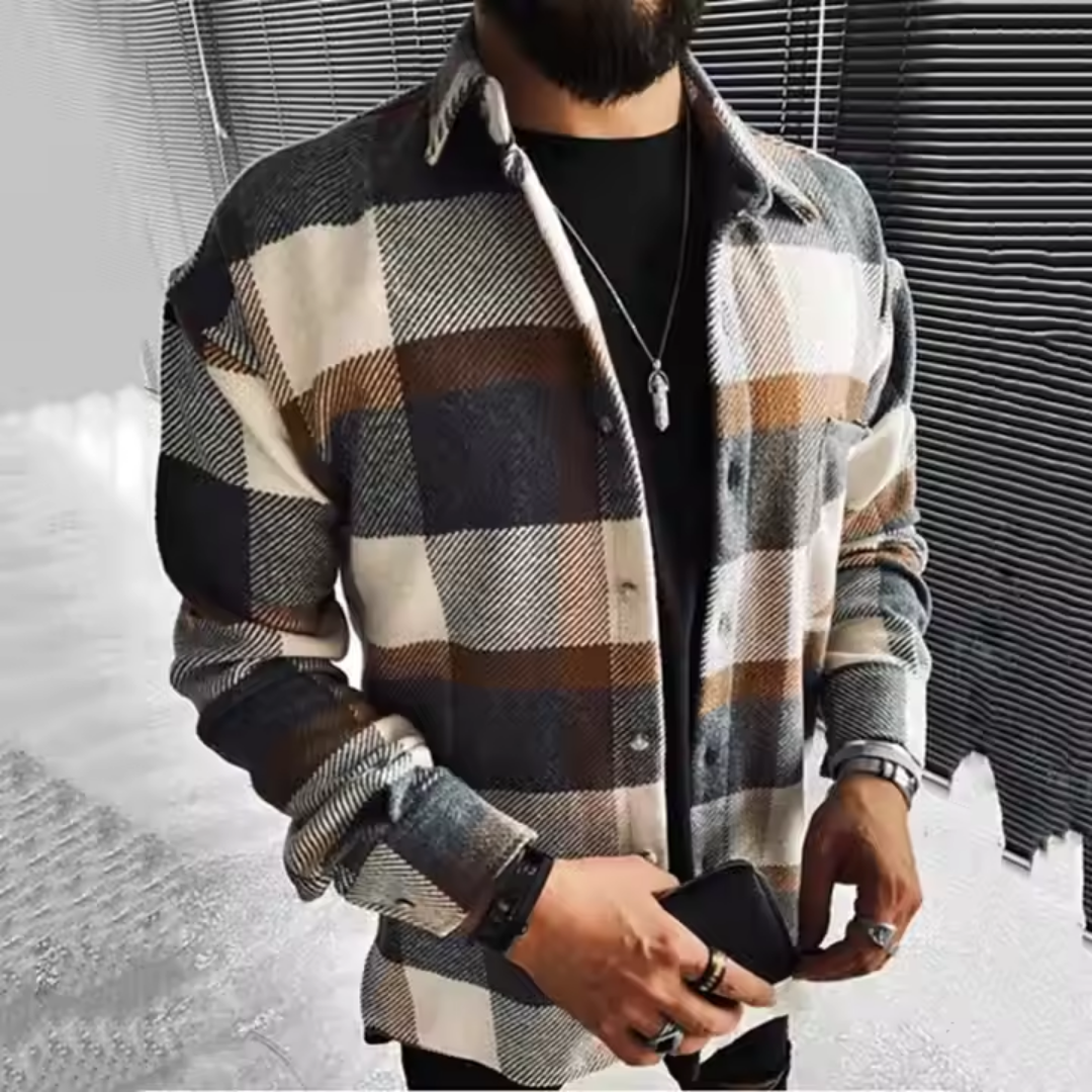 Joël | Chemise à Manches Longues pour Homme | Carreaux