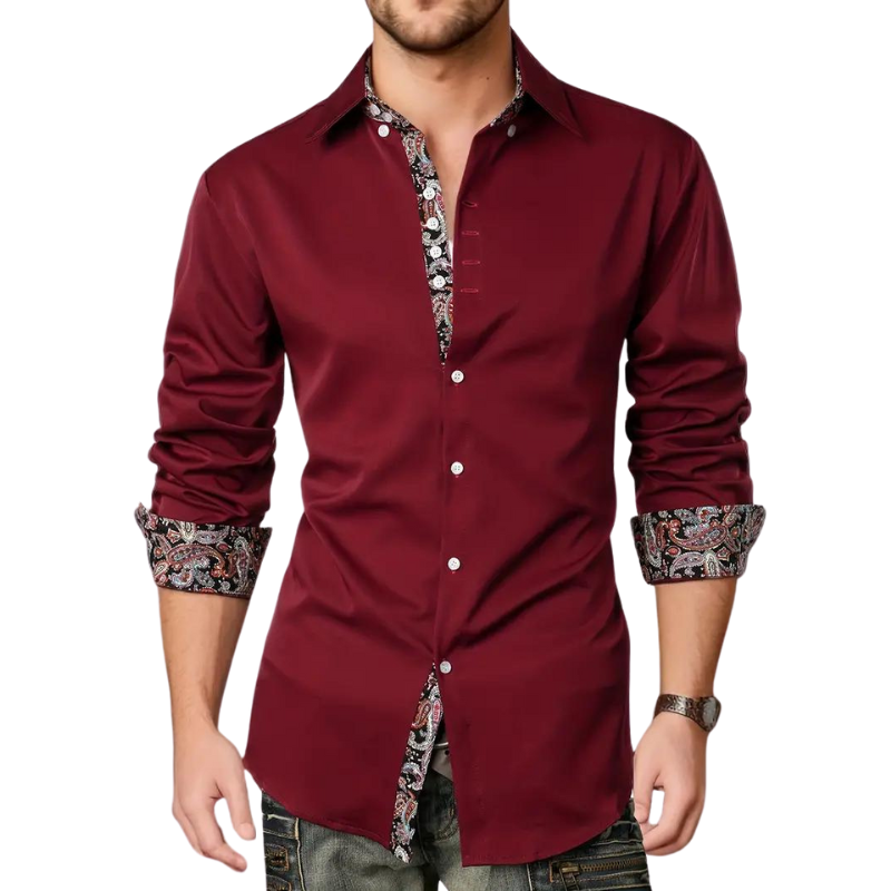 Niko | Chemise à accents Paisley pour hommes