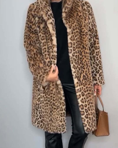 AtelierdeRocheParis™ | Veste longue à imprimé léopard