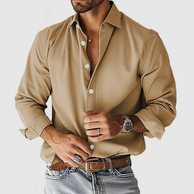 Dallas | Chemise Manche Longue Pour Hommes | Noir