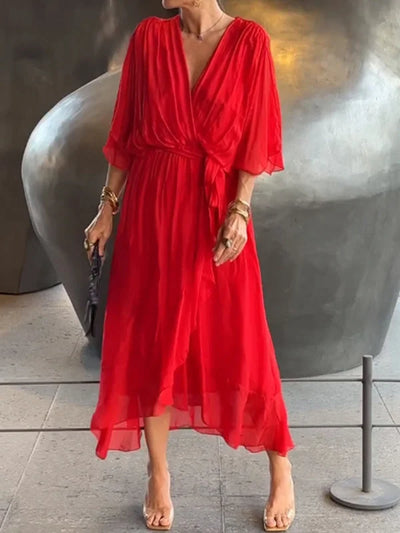 Inès - Robe élégante et légère en mousseline de soie