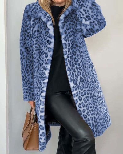 AtelierdeRocheParis™ | Veste longue à imprimé léopard