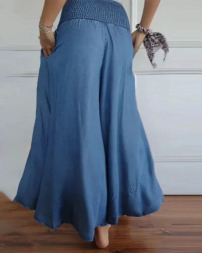 AtelierdeRocheParis™ - Pantalon large taille haute ultra confortable