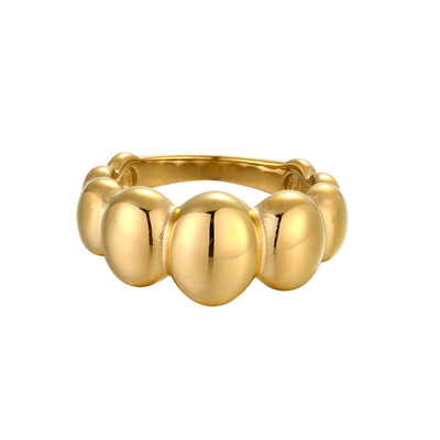 KNALL – Bague Audacieuse en Acier Inoxydable Doré
