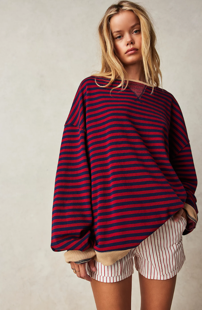 Pull Oversized Rayé Chic et Confortable
