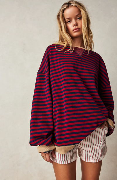 Pull Oversized Rayé Chic et Confortable