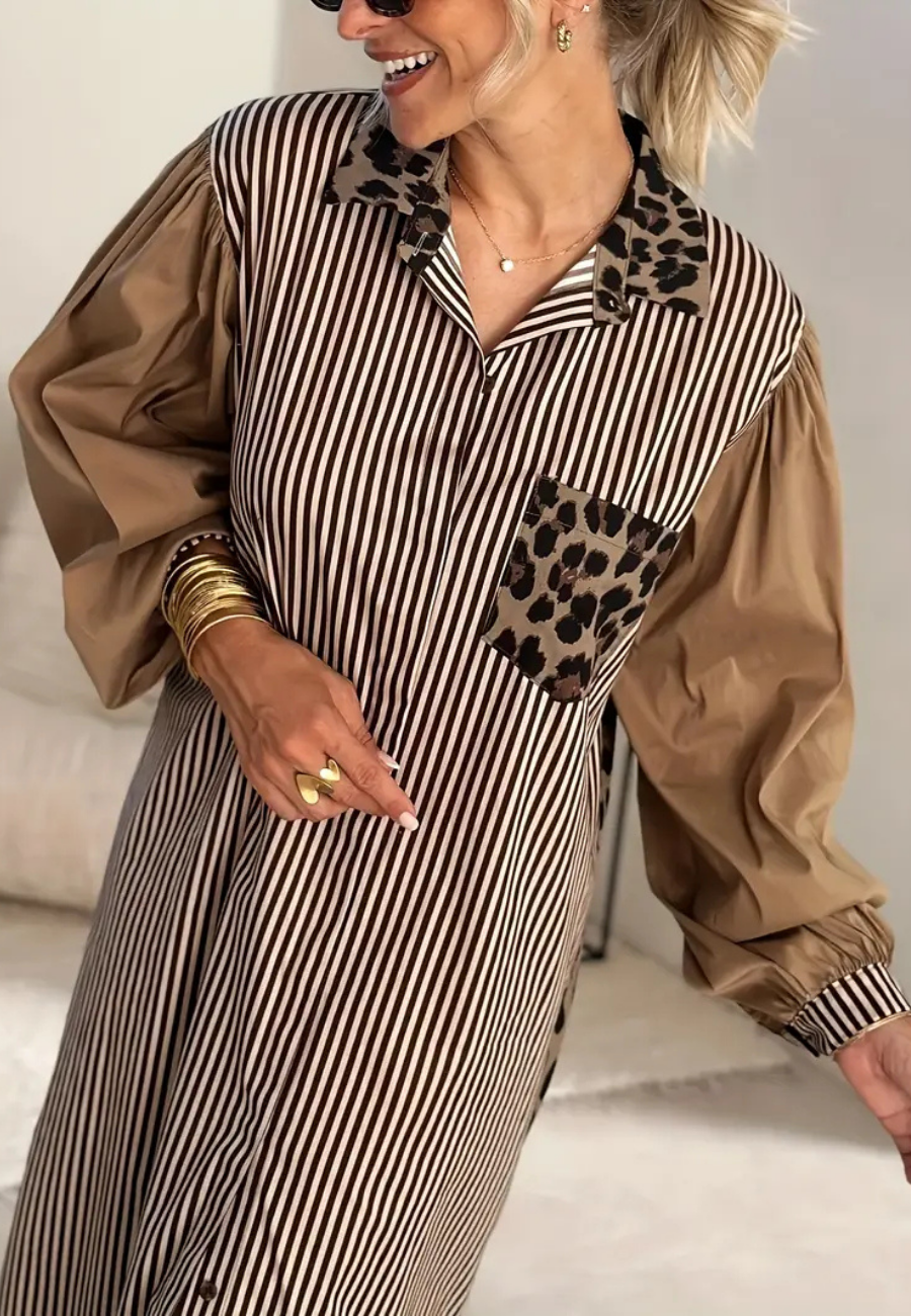 Raquel | Robe Chemise à Boutons Pour Femmes | Chic