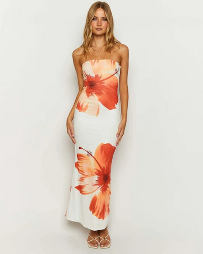 Maine |  Robe d'été à Fleurs Pour Femme | Maxi