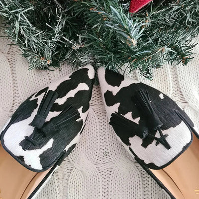 GIULIA | Mocassins raffinés à bout pointu avec élégantes pampilles décoratives