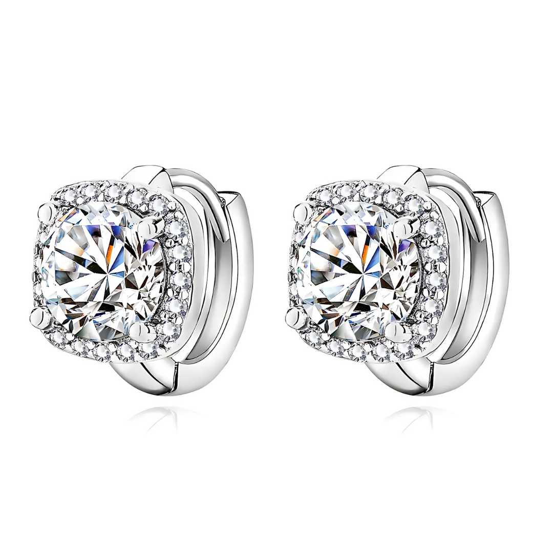 Ellen™ | Boucles d’oreilles carrées élégantes avec finition dorée précieuse