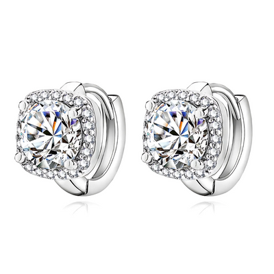 Ellen™ | Boucles d’oreilles carrées élégantes avec finition dorée précieuse