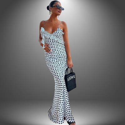 Ella - Robe longue à pois