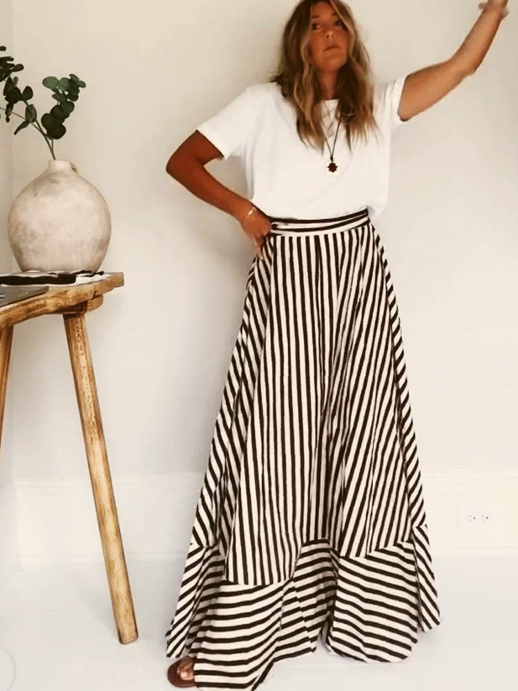 Damaris - Robe Maxi Froncée Confortable et Élégante