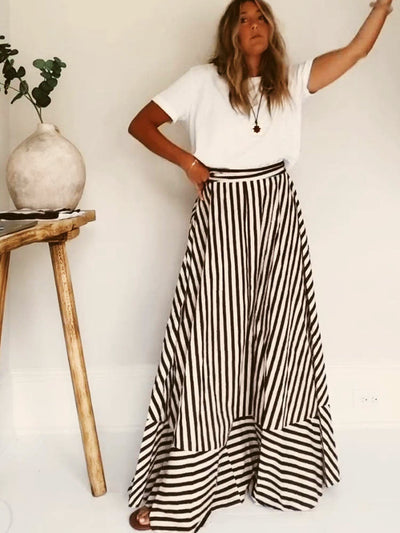 Damaris - Robe Maxi Froncée Confortable et Élégante