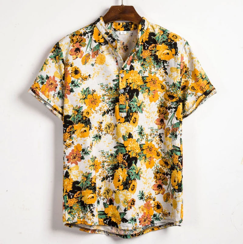 Chemise Boutonnée à Manches Courtes pour Hommes