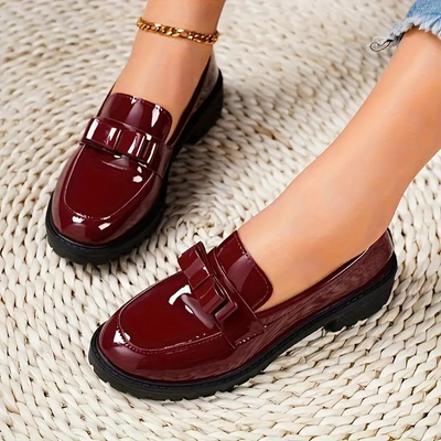 Zelara | Mocassins à Talon Epais Avec nœud Pour Femmes | Compentendance