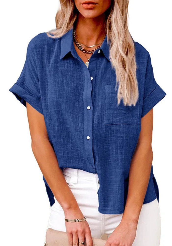 Anastasia | Chemise Manche Courte Pour Femme | Oversize
